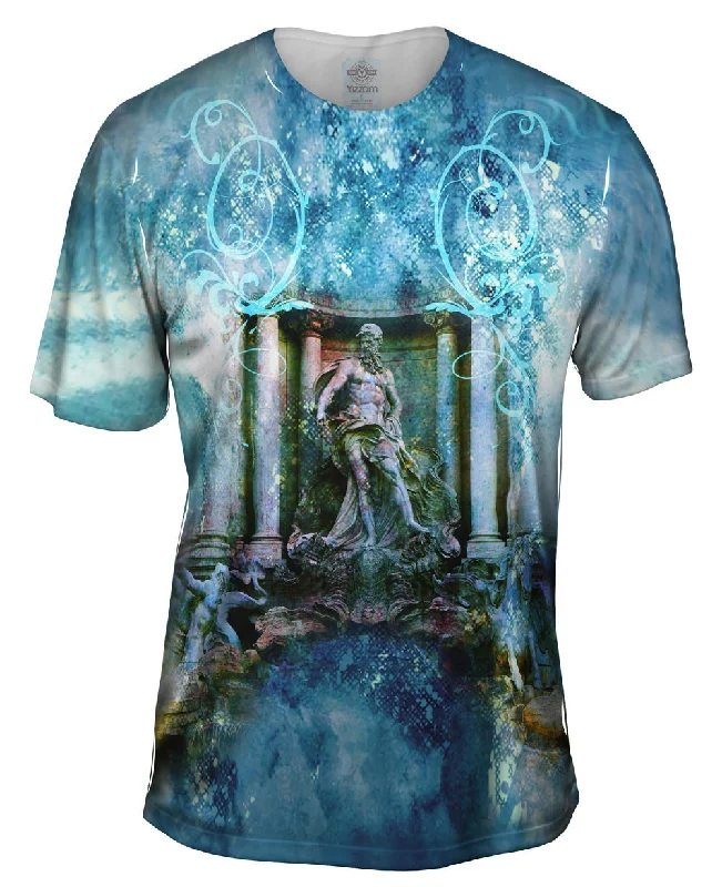Men's polo t - shirts with a contrast collar for a preppy lookPietro Bacci - "Trevi Fountain/ Oceanus"