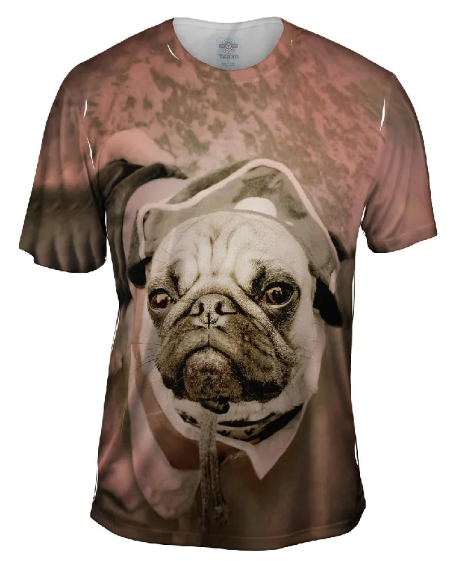 Men's antimicrobial t - shirts for odor - free freshness during travelPirate Beach Pug