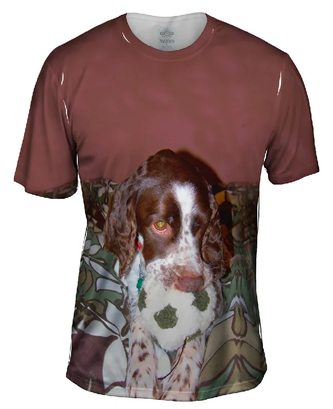 Men's smart - casual checkered t - shirts for semi - formal occasionsPlay Time English Pointer