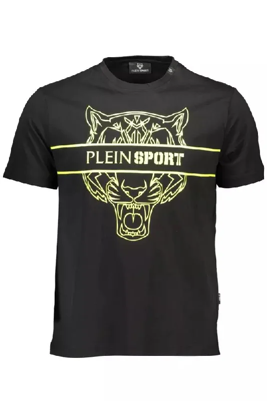 Men's plus - size pocket t - shirts with a classic lookPlein Sport Sleek  Cotton Crew Neck Tee with Men's Logo