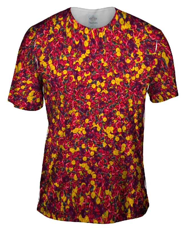 Men's ribbed t - shirts with a textured finish for added stylePlum Afternoon