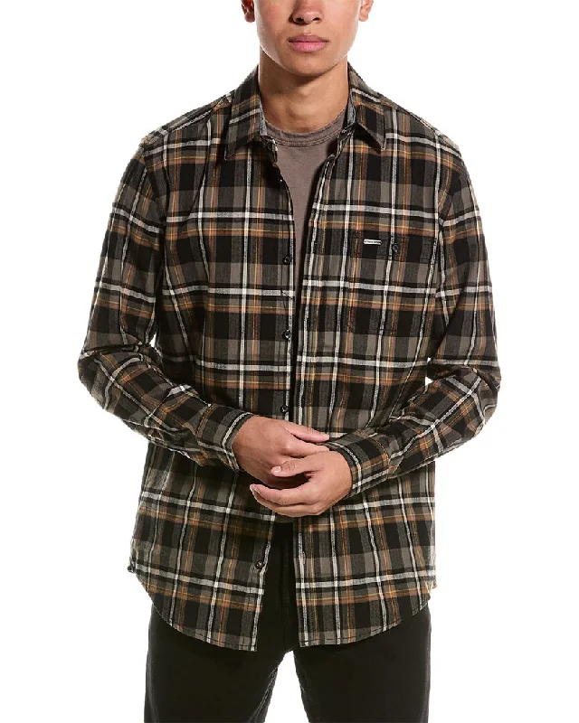 Men's distressed denim - look t - shirts with a rugged appealPoint Zero Light Brush Flannel Shirt