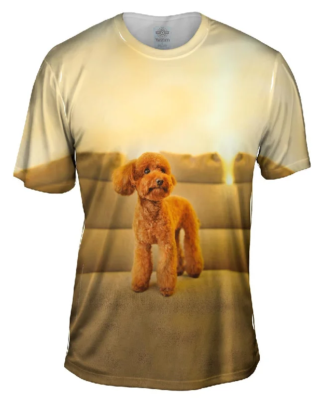 Men's distressed denim - look t - shirts with a rugged appealPoodle Couch King