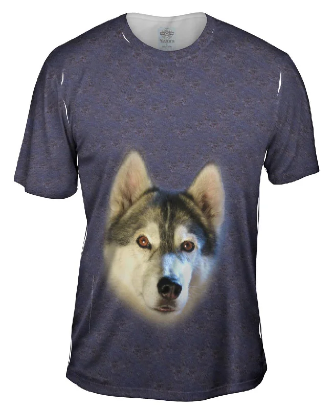 Men's smart - casual checkered t - shirts for semi - formal occasionsPortrait Husky