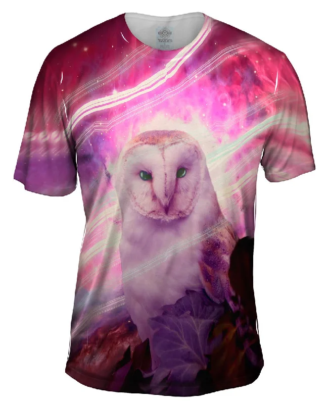 Men's eco - friendly recycled t - shirts for sustainable fashion choicesPower Owl