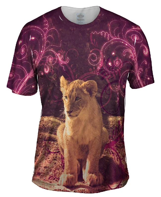 Men's ribbed t - shirts with a textured finish for added stylePrincess Lioness Cub