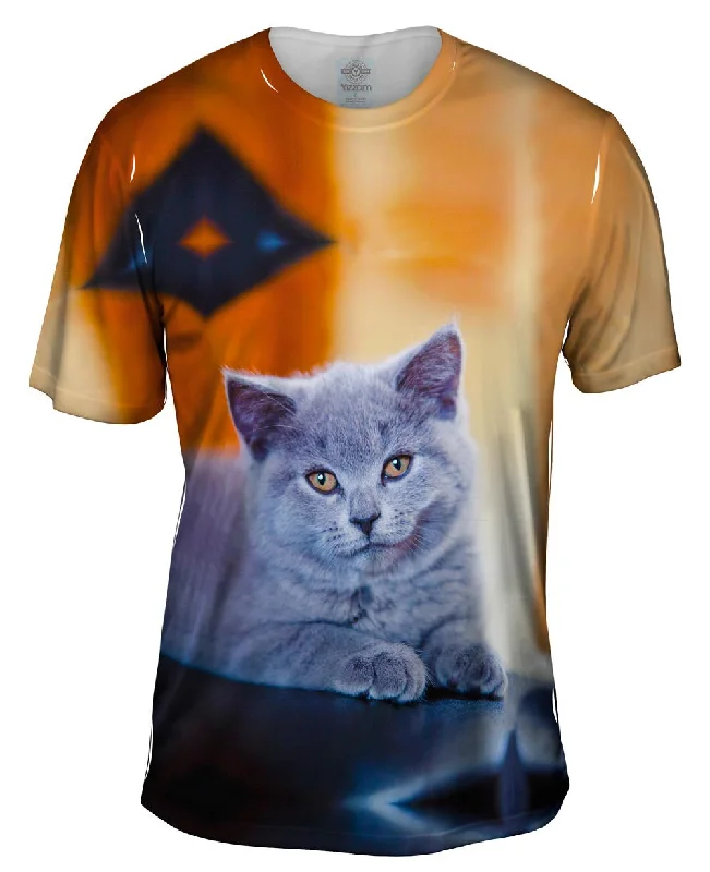 Men's tie - dye t - shirts with a bohemian stylePurple Cat