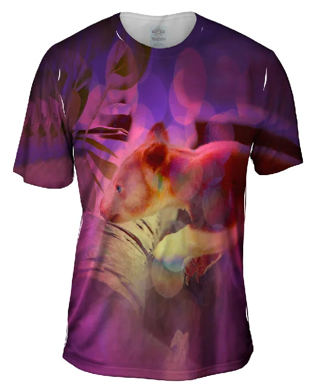 Men's polo t - shirts with a contrast collar for a preppy lookPurple Tree Kangaroo