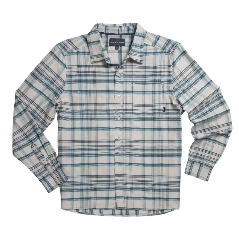 Men's thermal t - shirts with a high - neck design for cold weatherRad Plaid Long Sleeve Shirt In Fish Bite Plaid