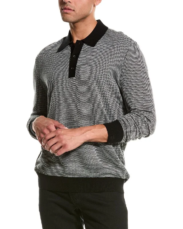 Men's UV - protection t - shirts for outdoor activities in the sunrag & bone Harrow Wool-Blend Polo Shirt