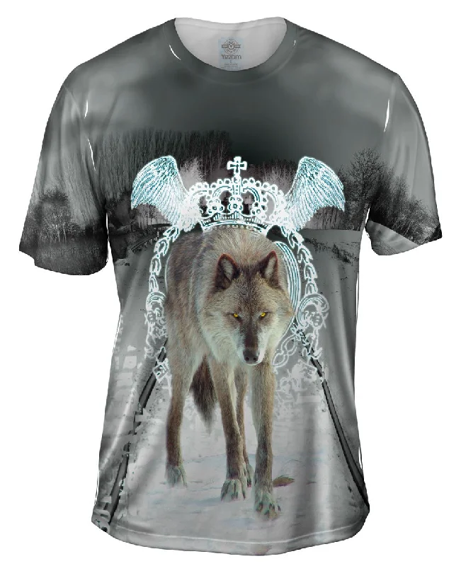 Men's lightweight performance t - shirts for running marathonsRail Wolf