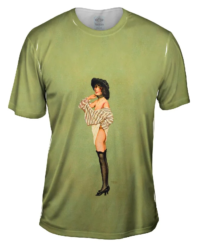 Men's slim - fit graphic t - shirts with vintage rock band printsRaphael Kirchner - "Premiere Veil"