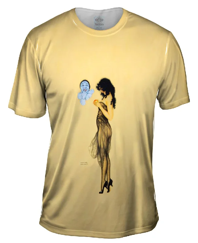 Men's eco - friendly recycled t - shirts for sustainable fashion choicesRaphael Kirchner - "Temptation"