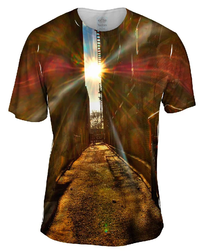 Men's ribbed t - shirts with a textured finish for added styleRed Alley Way