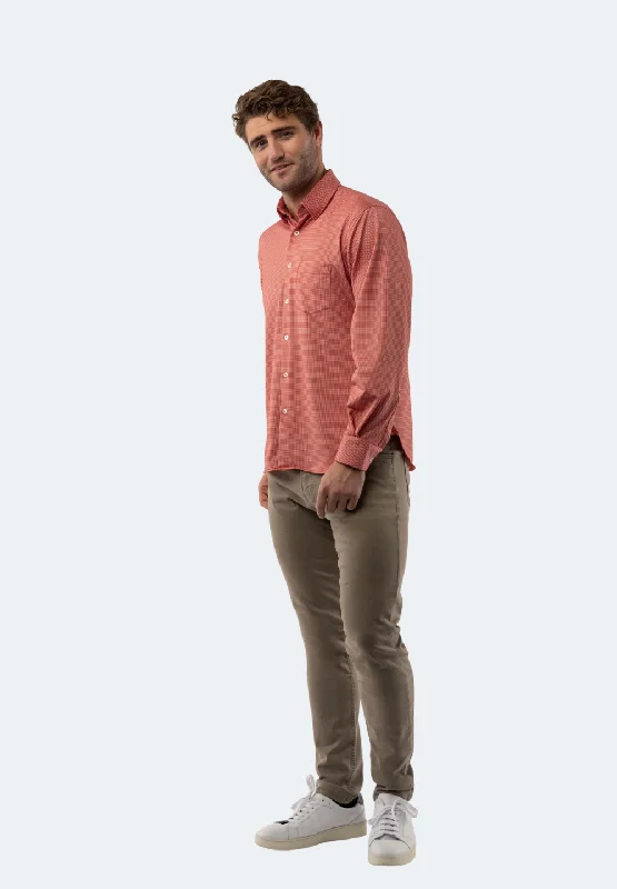 Men's polo t - shirts with a contrast collar for a preppy lookRed and White Check Shirt Men's polo t - shirts with a contrast collar for a preppy lookRed and White Check Shirt