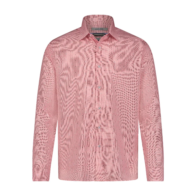 Men's moisture - wicking athletic t - shirts for intense workoutsRed Blue Pin Dot Hidden Button Down Long Sleeve Shirt Men's moisture - wicking athletic t - shirts for intense workoutsRed Blue Pin Dot Hidden Button Down Long Sleeve Shirt