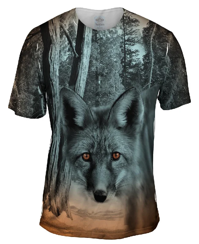 Men's v - neck muscle t - shirts for a body - building aestheticRed Ruby Fox