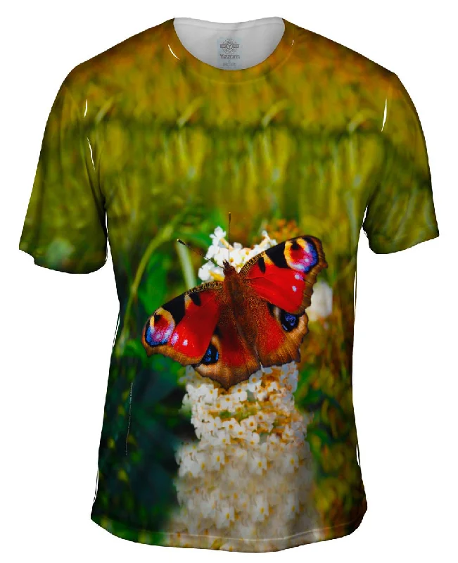 Men's organic cotton crew - neck t - shirts for everyday comfortRedfurry Butterfly