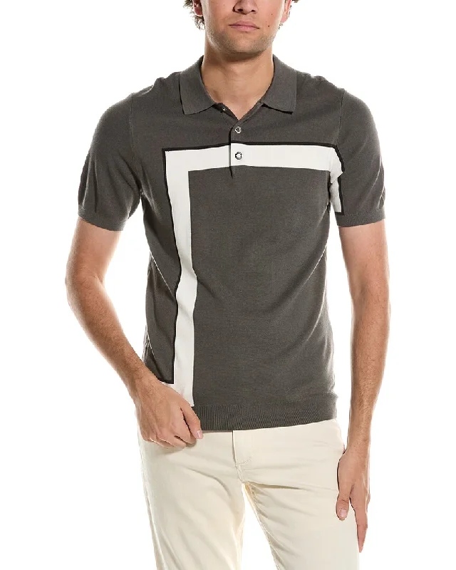 Men's plus - size pocket t - shirts with a classic lookReiss Bello Striped Polo T-Shirt
