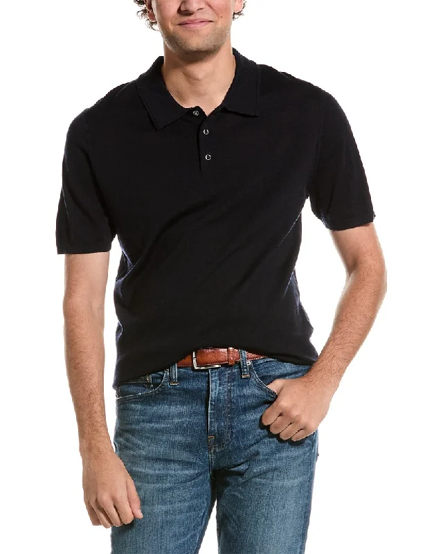 Men's smart - casual checkered t - shirts for semi - formal occasionsReiss Blair Merino Wool Polo Shirt