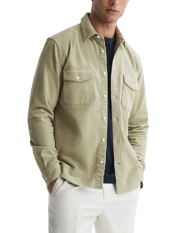 Men's long - sleeve henley t - shirts with button - down placketsReiss Cialini Shirt