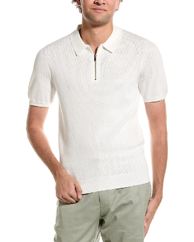 Men's v - neck muscle t - shirts for a body - building aestheticReiss Fizz 1/2-Zip Polo T-Shirt