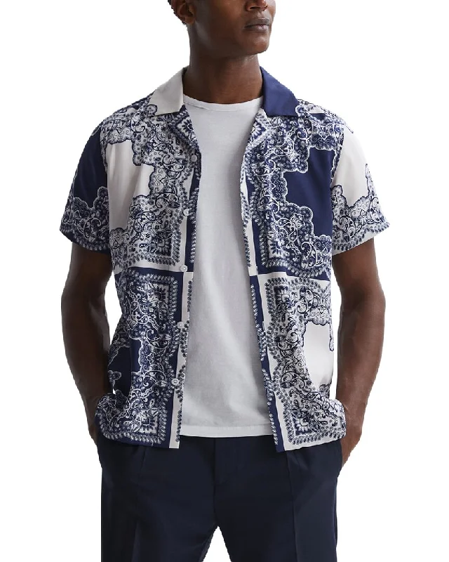 Men's tie - dye t - shirts with a bohemian styleReiss Loxley Shirt