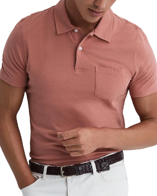 Men's polo t - shirts with a contrast collar for a preppy lookReiss Nammos Polo Shirt