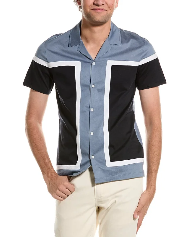 Men's distressed denim - look t - shirts with a rugged appealReiss Noble Shirt