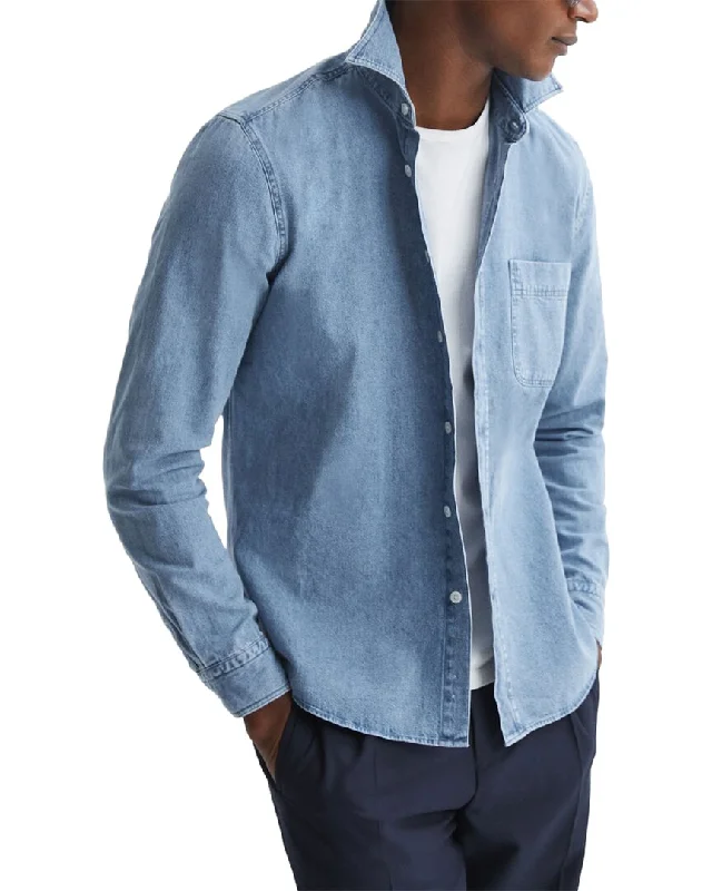 Men's mock - neck t - shirts with a modern and sleek styleReiss Pellow Shirt