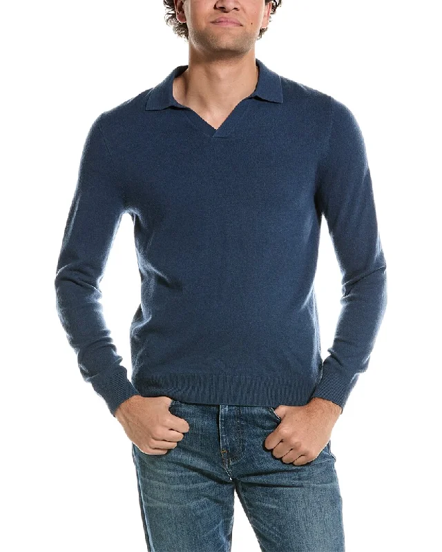 Men's long - sleeve henley t - shirts with button - down placketsReiss Swifts Merino Wool Open Collar Top