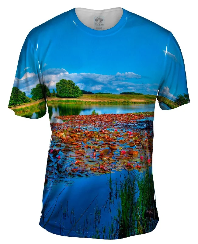 Men's distressed denim - look t - shirts with a rugged appealRelax Lake
