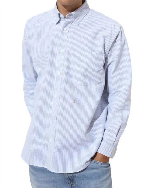 Men's lightweight performance t - shirts for running marathonsRelaxed Oxford Shirt In Indigo Ash