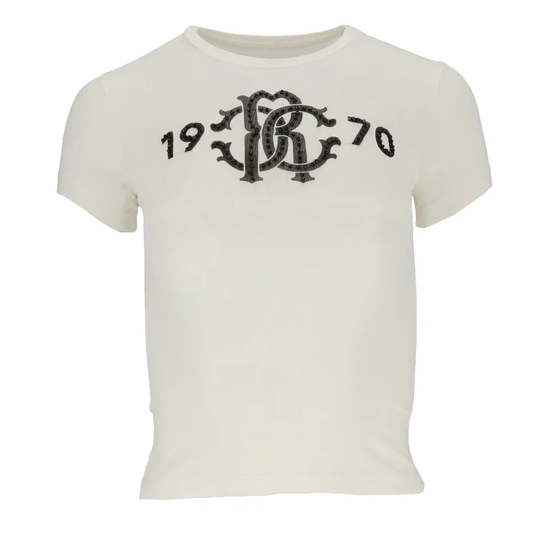 Men's ribbed t - shirts with a textured finish for added styleRoberto Cavalli Kids White Top