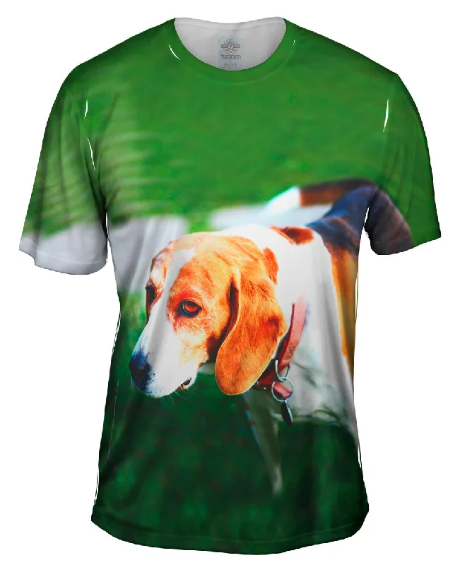 Men's organic cotton crew - neck t - shirts for everyday comfortRough Night Beagle
