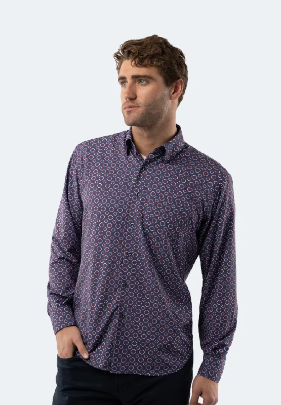 Men's eco - friendly recycled t - shirts for sustainable fashion choicesRoyal Blue Circular Shape Shirt Men's eco - friendly recycled t - shirts for sustainable fashion choicesRoyal Blue Circular Shape Shirt