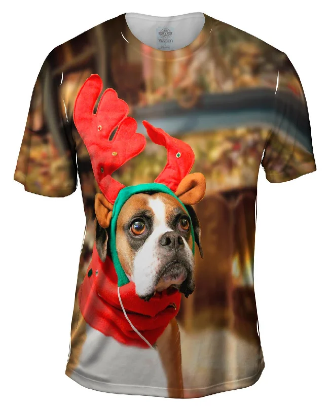 Men's distressed denim - look t - shirts with a rugged appealSantas Little Boxer