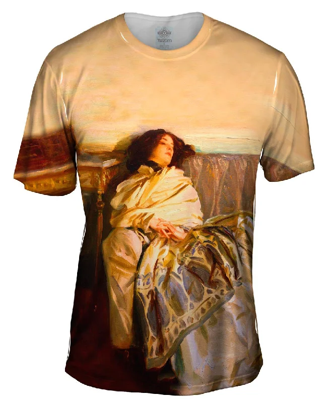 Men's button - front t - shirts with a unique artistic printSargent -"Repose" (1908)