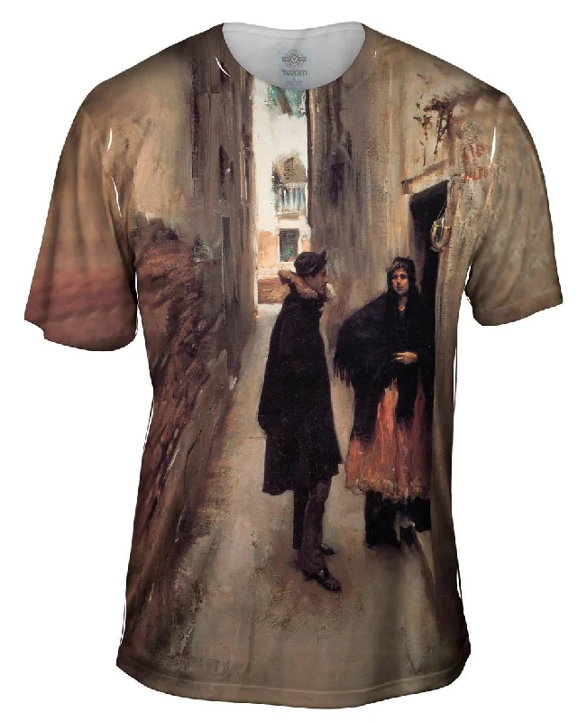 Men's tie - dye t - shirts with a bohemian styleSargent -"Street in Venice" (1882)