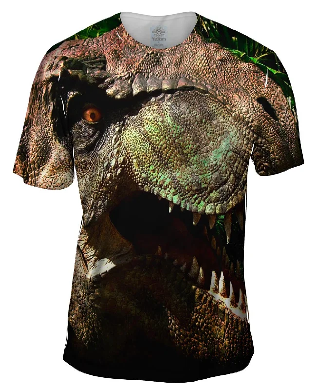 Men's eco - friendly recycled t - shirts for sustainable fashion choicesScary Face T Rex