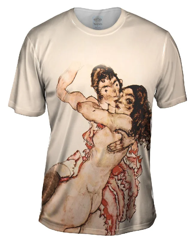 Men's moisture - wicking athletic t - shirts for intense workoutsSchiele -"Nude Women" (1915)