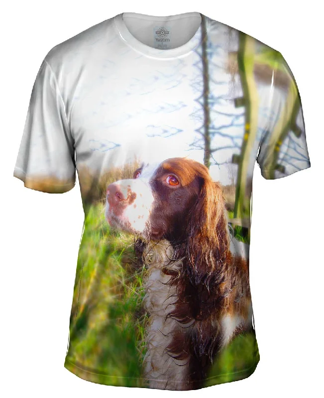Men's button - front t - shirts with a unique artistic printScruffy Haired Cocker Spaniel
