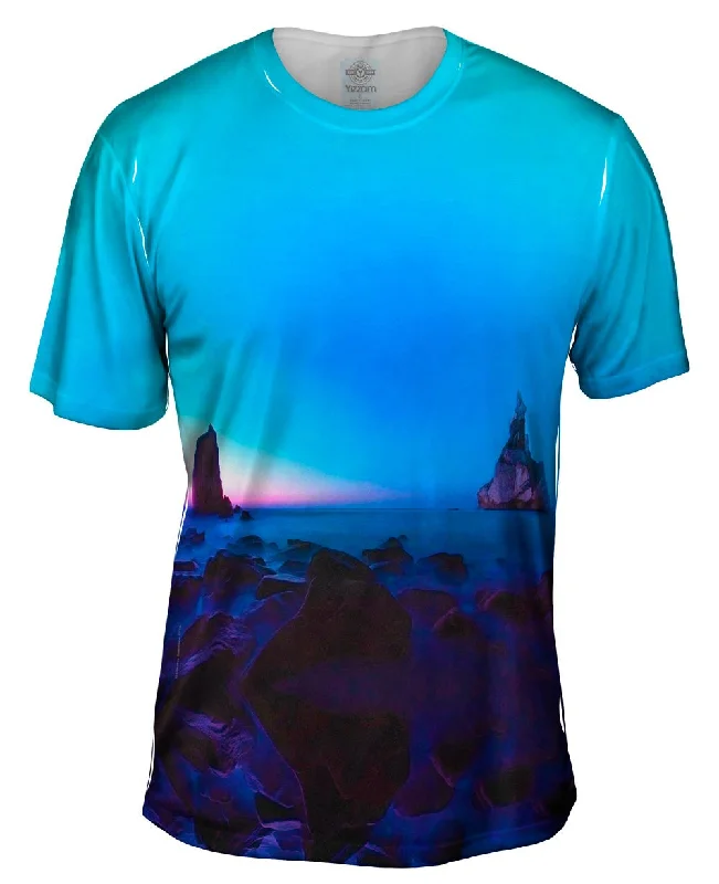 Men's eco - friendly recycled t - shirts for sustainable fashion choicesSeascape After Sunset
