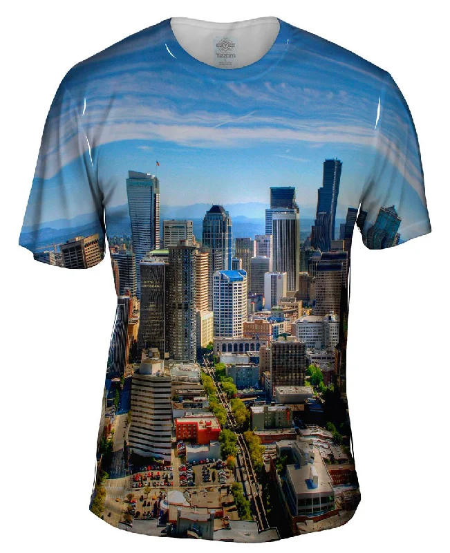 Men's antimicrobial t - shirts for odor - free freshness during travelSeattle City