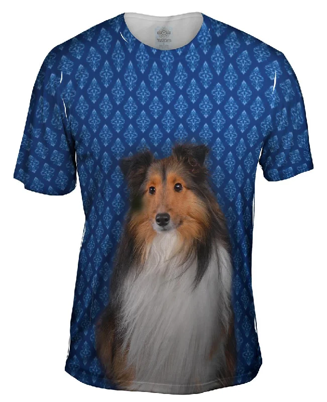 Men's ribbed t - shirts with a textured finish for added styleSerious Collie