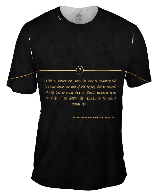 Men's ribbed t - shirts with a textured finish for added styleSeventh Amendment Us Constitution