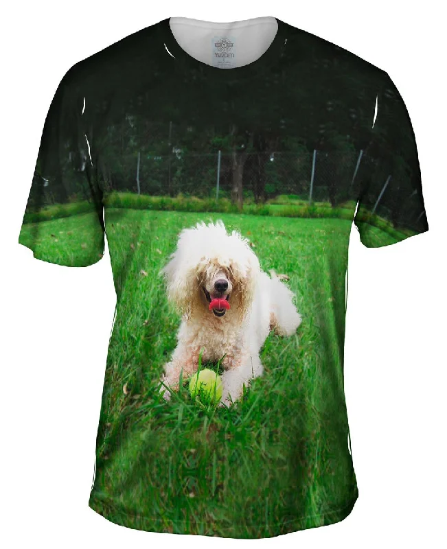 Men's tie - dye t - shirts with a bohemian styleShaggy Haired Poodle