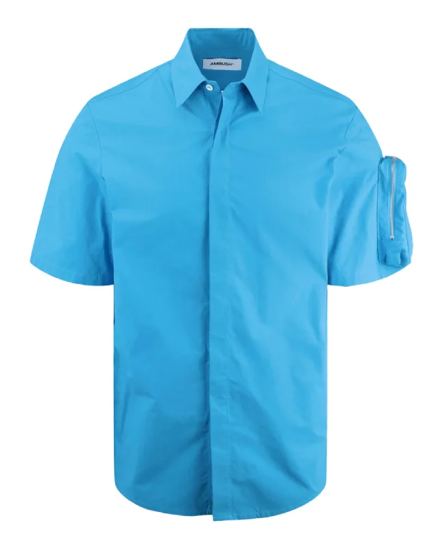Men's polo t - shirts with a contrast collar for a preppy lookShort Sleeve Collared Shirt