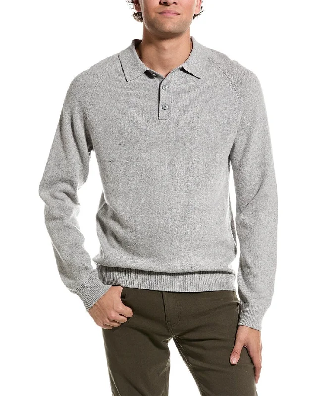 Men's mock - neck t - shirts with a modern and sleek styleSlate & Stone Ribbed Wool-Blend Polo Sweater