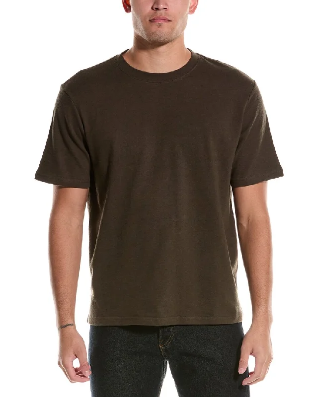 Men's smart - casual checkered t - shirts for semi - formal occasionsSlate & Stone Textured T-Shirt